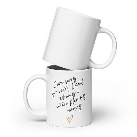 White glossy mug